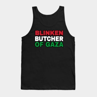 Blinken Butcher Of Gaza - Back Tank Top